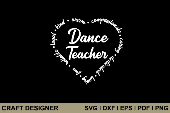 Dance Teacher Definition SVG for Crafts & Graphics