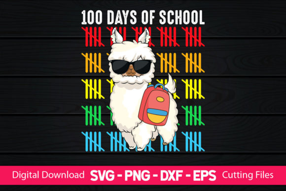 Graphics for Crafts: 100 Days of School Llama