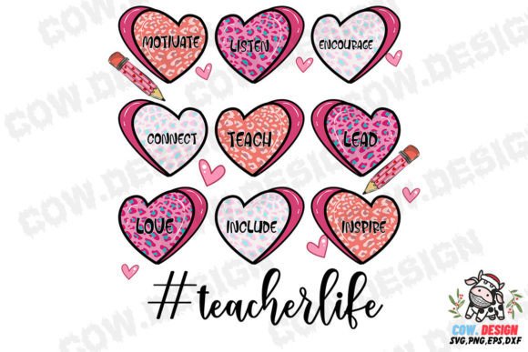 Heart Teacher Life SVG: Graphics for Crafts & Blogs