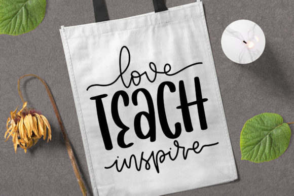 Love Teach Inspire SVG: Graphics for Crafts & Brands