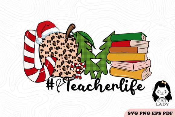 Love Teacher Christmas SVG PNG: Graphics for Crafts