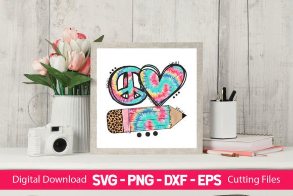 Peace Love School Graphics for Crafts