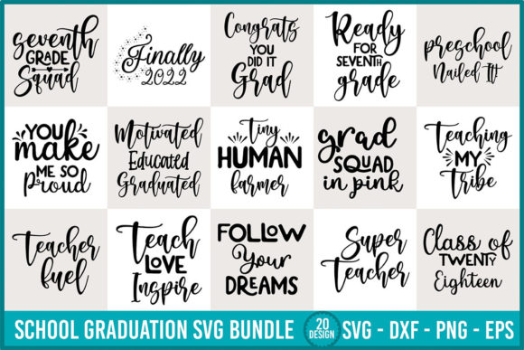 School Graduation SVG Bundle: Graphics for Crafts