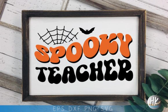 Spooky Teacher Retro SVG: Graphics for Crafts